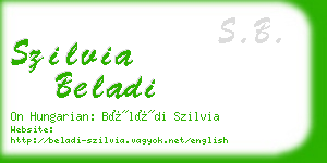 szilvia beladi business card